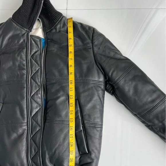 Kenzo H&m Leather Bomber Jacket Coat F/w 16 Medium Black Paris Winter